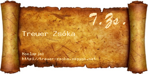Treuer Zsóka névjegykártya